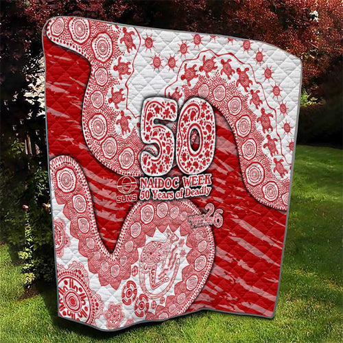 Gold Coast Suns NAIDOC Week 2026 Quilt Australian Aboriginal Dot Art Dreamtime Pattern Style