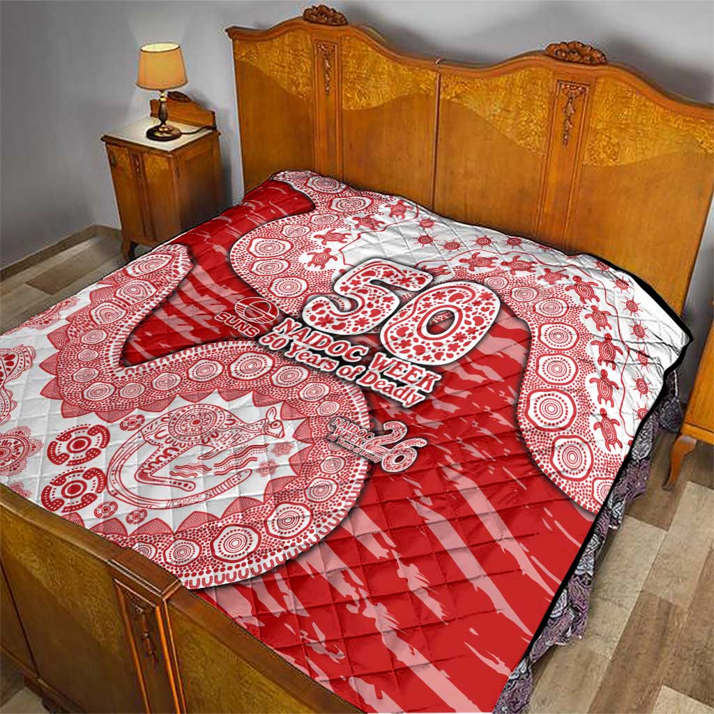 Gold Coast Suns NAIDOC Week 2026 Quilt Australian Aboriginal Dot Art Dreamtime Pattern Style