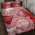 Gold Coast Suns NAIDOC Week 2026 Quilt Bed Set Australian Aboriginal Dot Art Dreamtime Pattern Style