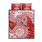 Gold Coast Suns NAIDOC Week 2026 Quilt Bed Set Australian Aboriginal Dot Art Dreamtime Pattern Style