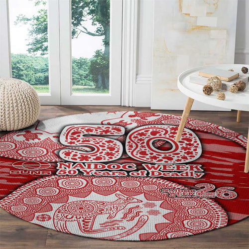 Gold Coast Suns NAIDOC Week 2026 Round Carpet Australian Aboriginal Dot Art Dreamtime Pattern Style