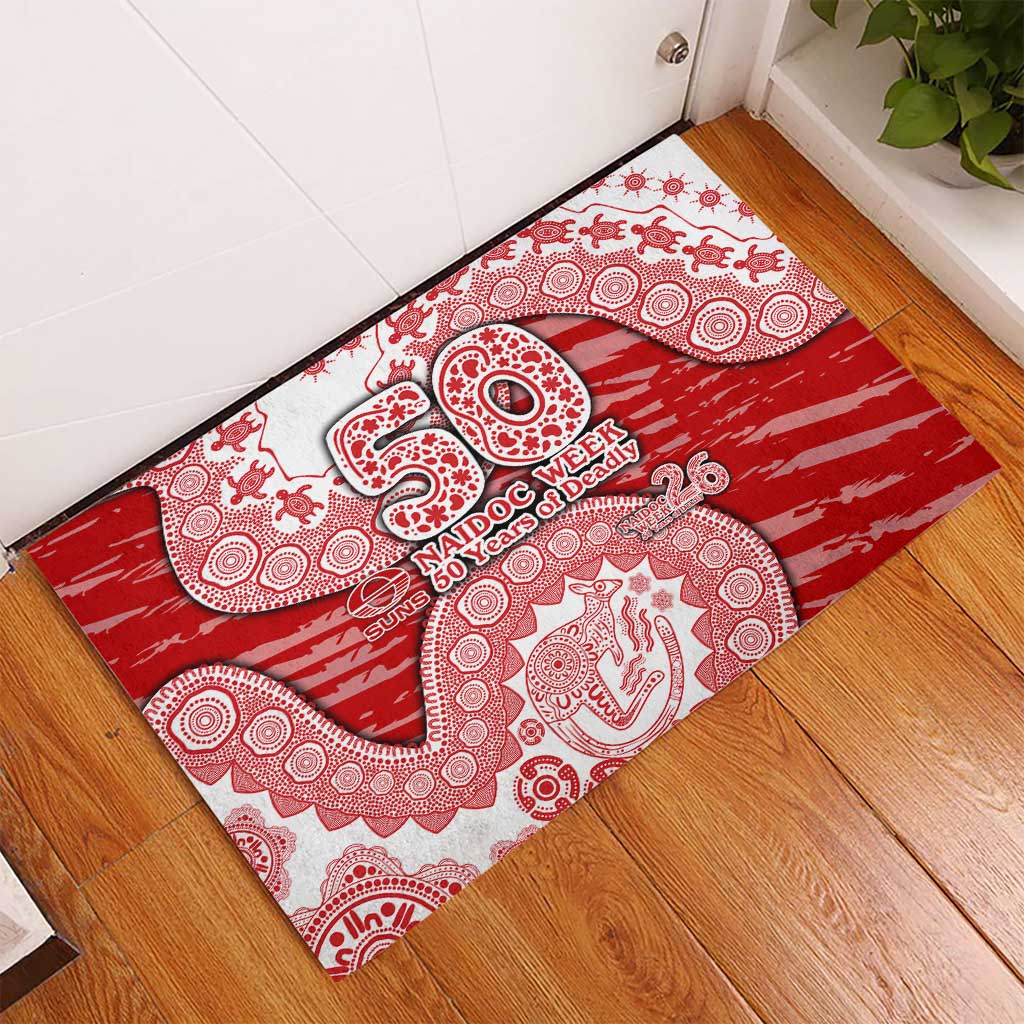 Gold Coast Suns NAIDOC Week 2026 Rubber Doormat Australian Aboriginal Dot Art Dreamtime Pattern Style