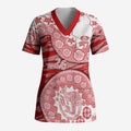 Gold Coast Suns NAIDOC Week 2026 Scrub Top Australian Aboriginal Dot Art Dreamtime Pattern Style