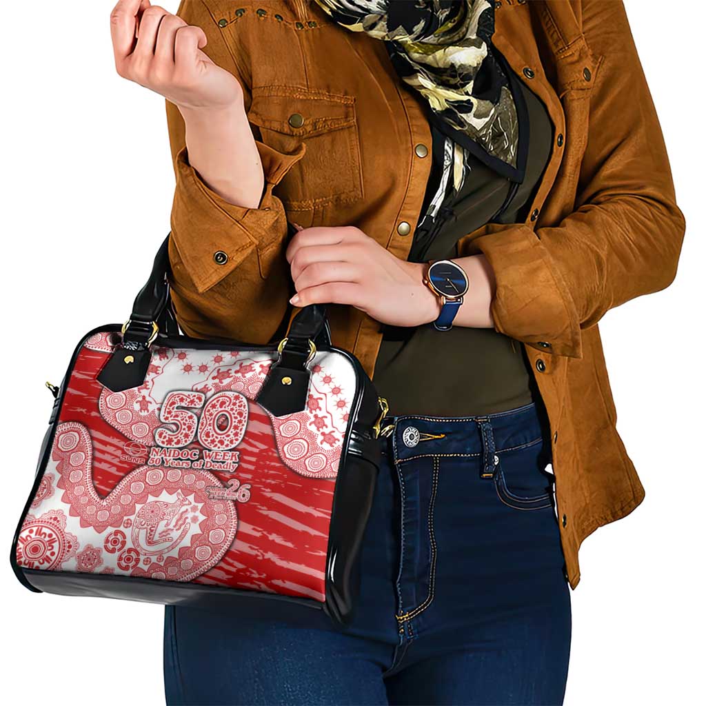 Gold Coast Suns NAIDOC Week 2026 Shoulder Handbag Australian Aboriginal Dot Art Dreamtime Pattern Style