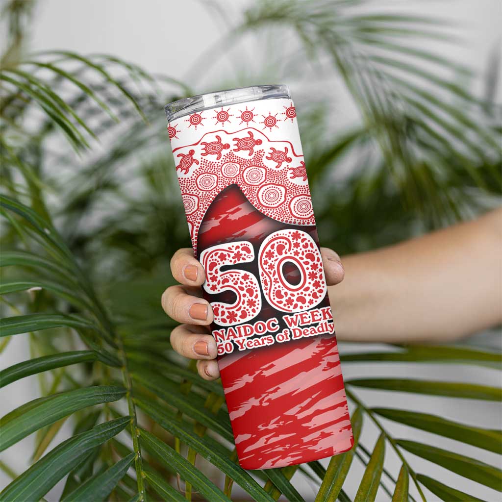 Gold Coast Suns NAIDOC Week 2026 Skinny Tumbler Australian Aboriginal Dot Art Dreamtime Pattern Style
