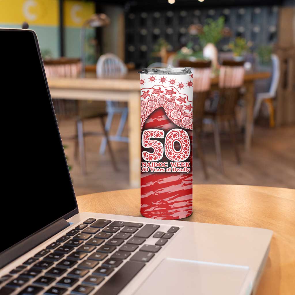 Gold Coast Suns NAIDOC Week 2026 Skinny Tumbler Australian Aboriginal Dot Art Dreamtime Pattern Style