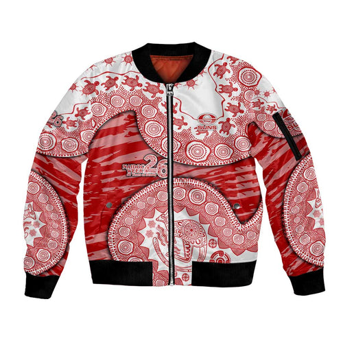 Gold Coast Suns NAIDOC Week 2026 Sleeve Zip Bomber Jacket Australian Aboriginal Dot Art Dreamtime Pattern Style