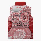 Gold Coast Suns NAIDOC Week 2026 Sleeveless Puffer Jacket Australian Aboriginal Dot Art Dreamtime Pattern Style