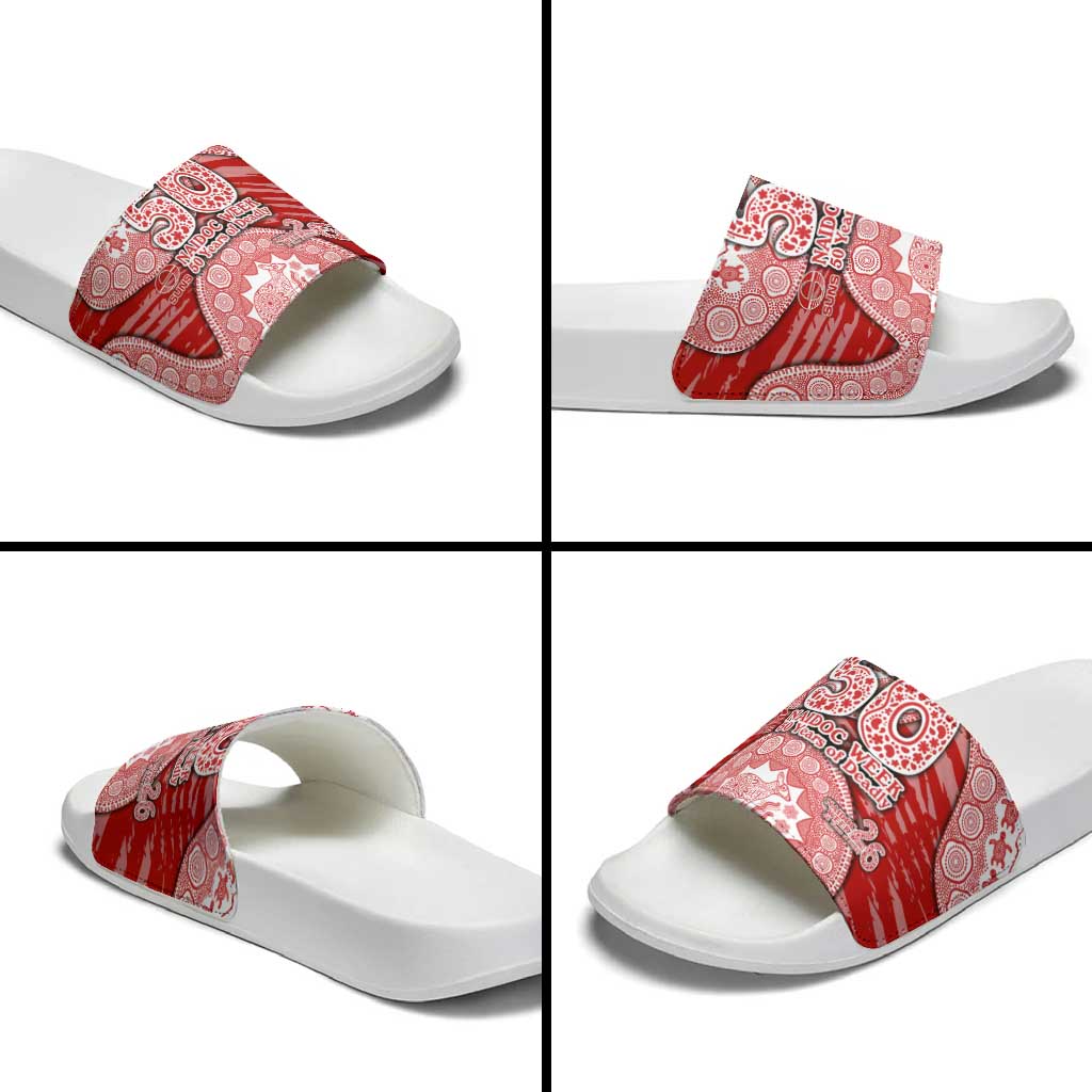 Gold Coast Suns NAIDOC Week 2026 Slide Sandals Australian Aboriginal Dot Art Dreamtime Pattern Style