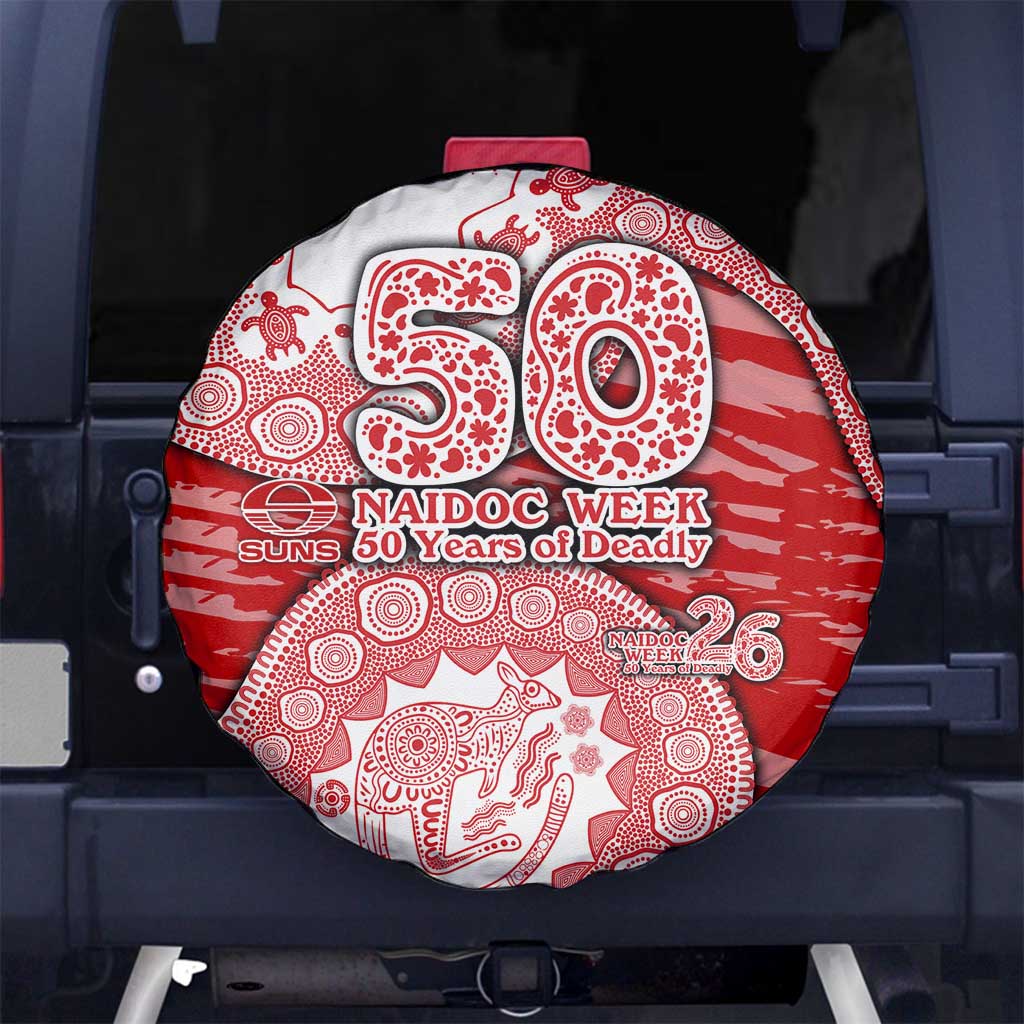 Gold Coast Suns NAIDOC Week 2026 Spare Tire Cover Australian Aboriginal Dot Art Dreamtime Pattern Style