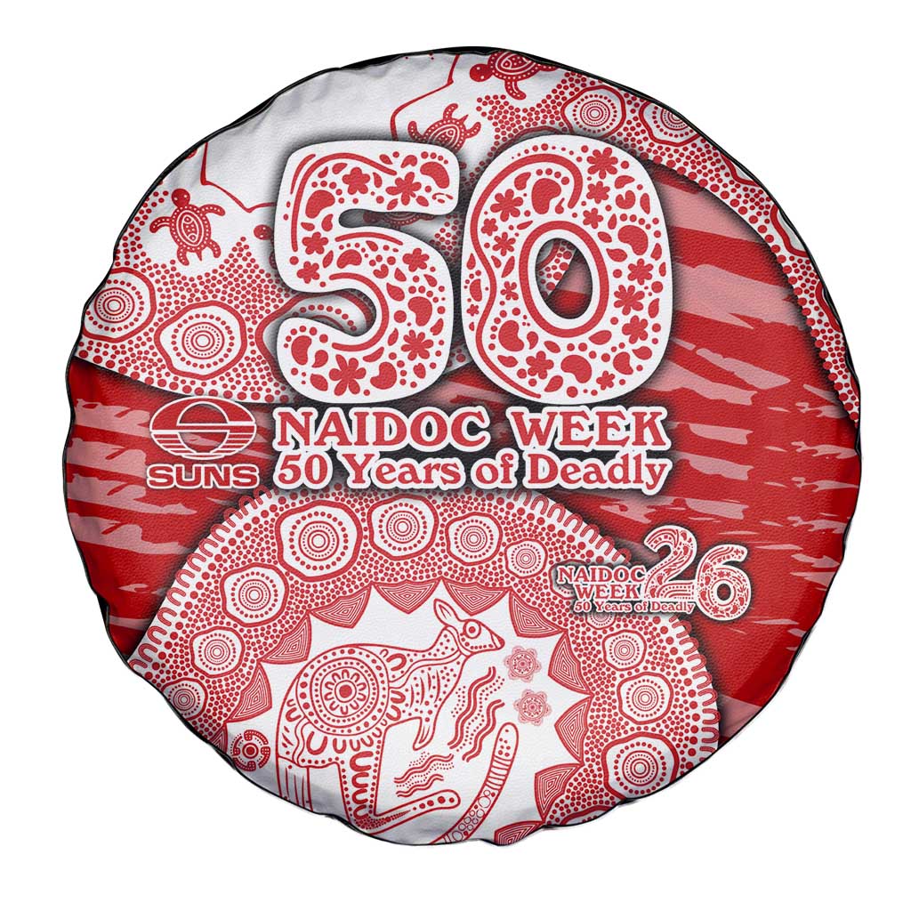 Gold Coast Suns NAIDOC Week 2026 Spare Tire Cover Australian Aboriginal Dot Art Dreamtime Pattern Style