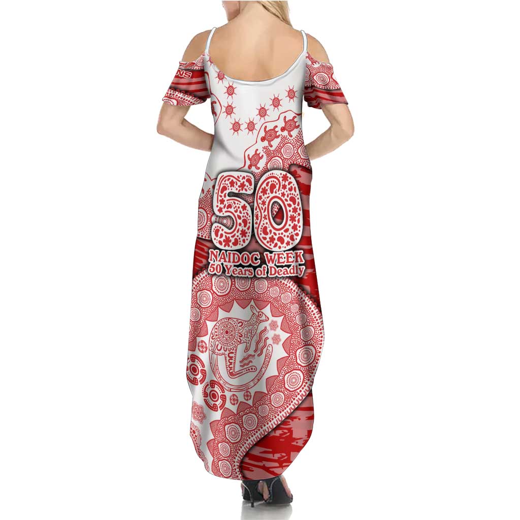 Gold Coast Suns NAIDOC Week 2026 Summer Maxi Dress Australian Aboriginal Dot Art Dreamtime Pattern Style
