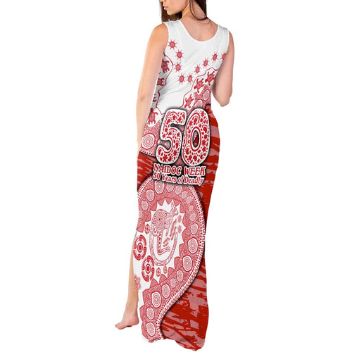 Gold Coast Suns NAIDOC Week 2026 Tank Maxi Dress Australian Aboriginal Dot Art Dreamtime Pattern Style