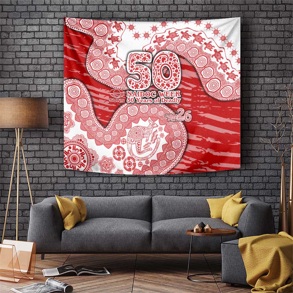 Gold Coast Suns NAIDOC Week 2026 Tapestry Australian Aboriginal Dot Art Dreamtime Pattern Style
