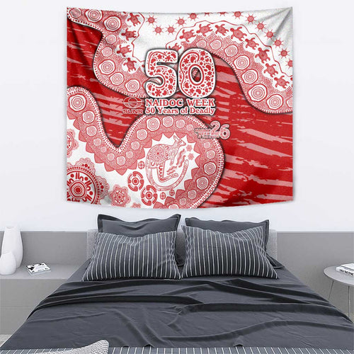 Gold Coast Suns NAIDOC Week 2026 Tapestry Australian Aboriginal Dot Art Dreamtime Pattern Style