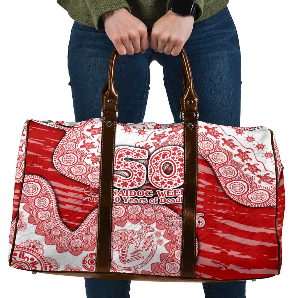Gold Coast Suns NAIDOC Week 2026 Travel Bag Australian Aboriginal Dot Art Dreamtime Pattern Style
