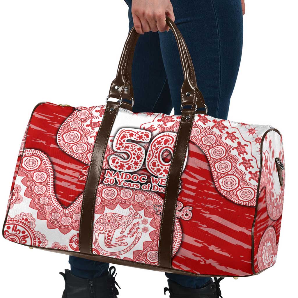 Gold Coast Suns NAIDOC Week 2026 Travel Bag Australian Aboriginal Dot Art Dreamtime Pattern Style