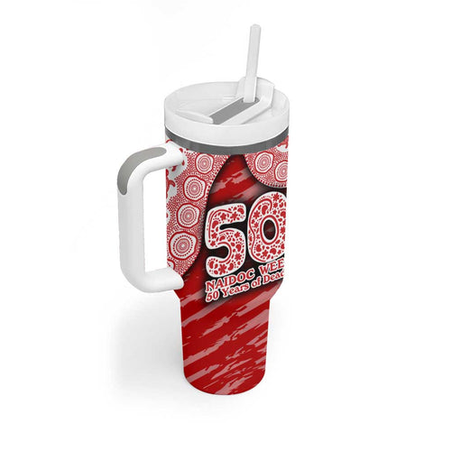 Gold Coast Suns NAIDOC Week 2026 Tumbler With Handle Australian Aboriginal Dot Art Dreamtime Pattern Style
