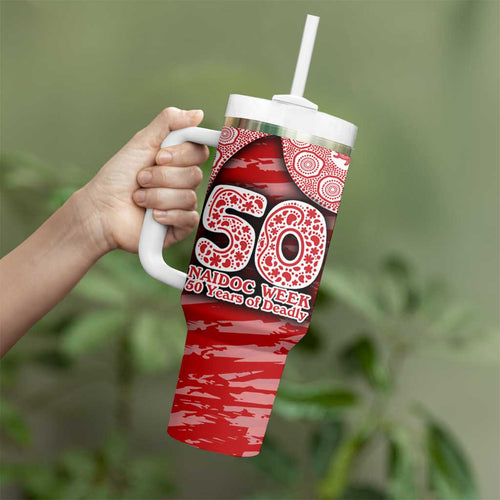 Gold Coast Suns NAIDOC Week 2026 Tumbler With Handle Australian Aboriginal Dot Art Dreamtime Pattern Style