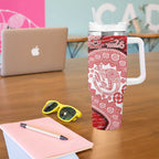 Gold Coast Suns NAIDOC Week 2026 Tumbler With Handle Australian Aboriginal Dot Art Dreamtime Pattern Style