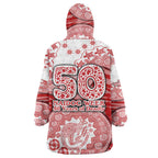 Gold Coast Suns NAIDOC Week 2026 Wearable Blanket Hoodie Australian Aboriginal Dot Art Dreamtime Pattern Style