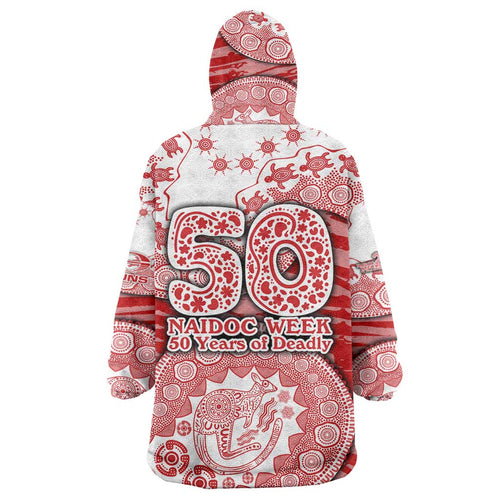 Gold Coast Suns NAIDOC Week 2026 Wearable Blanket Hoodie Australian Aboriginal Dot Art Dreamtime Pattern Style