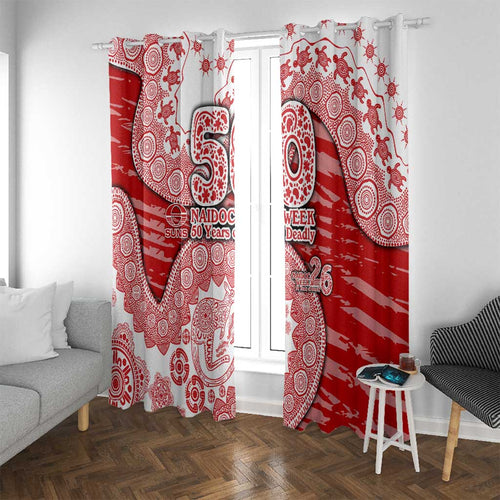 Gold Coast Suns NAIDOC Week 2026 Window Curtain Australian Aboriginal Dot Art Dreamtime Pattern Style