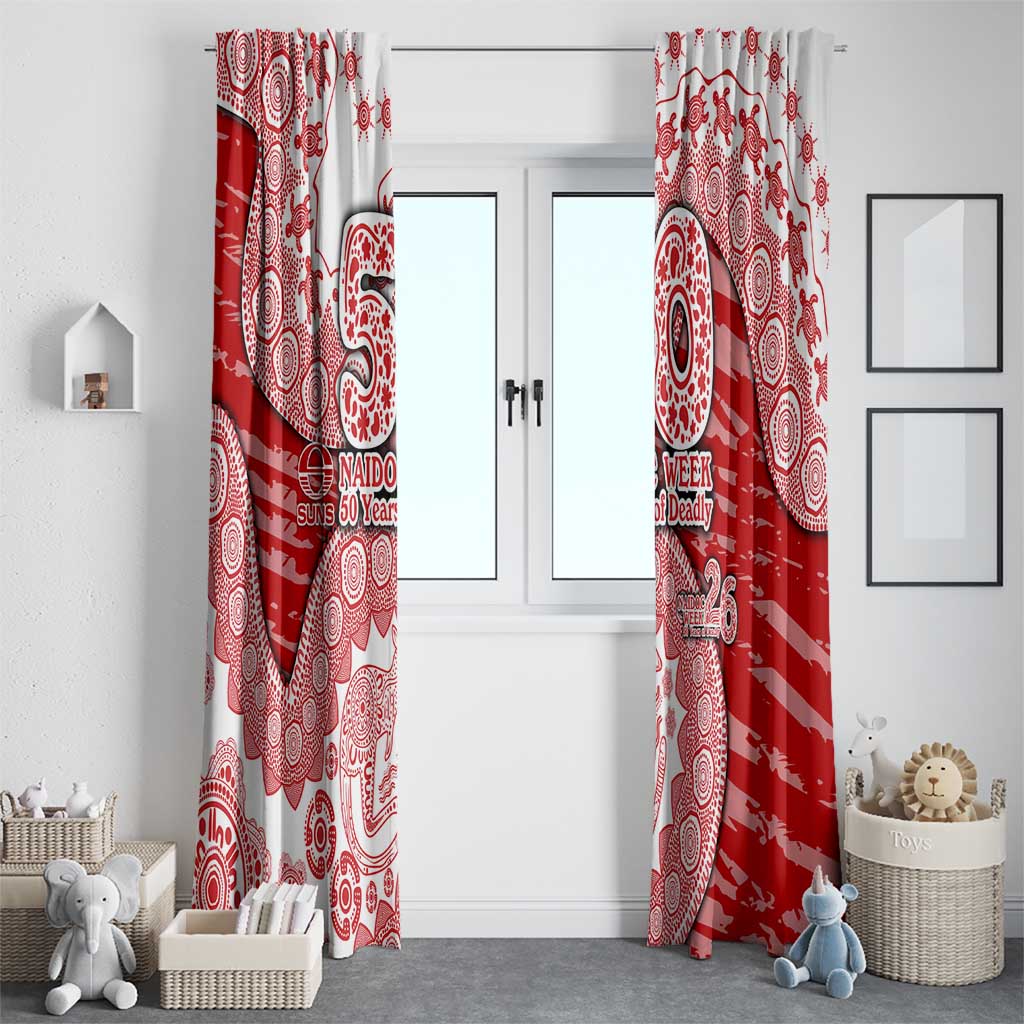 Gold Coast Suns NAIDOC Week 2026 Window Curtain Australian Aboriginal Dot Art Dreamtime Pattern Style