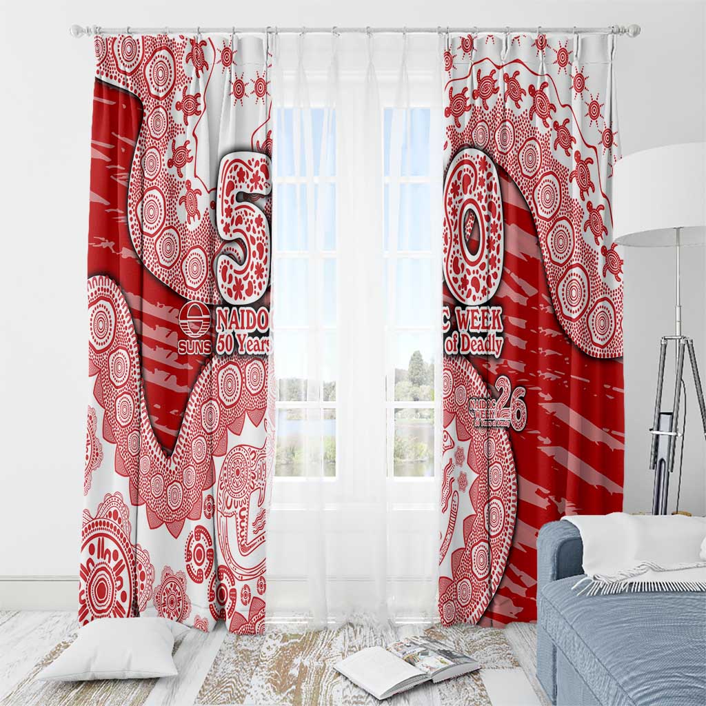 Gold Coast Suns NAIDOC Week 2026 Window Curtain Australian Aboriginal Dot Art Dreamtime Pattern Style