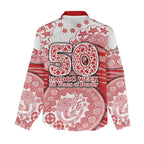 Gold Coast Suns NAIDOC Week 2026 Women Casual Shirt Australian Aboriginal Dot Art Dreamtime Pattern Style