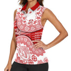 Gold Coast Suns NAIDOC Week 2026 Women Sleeveless Polo Shirt Australian Aboriginal Dot Art Dreamtime Pattern Style