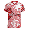 Gold Coast Suns NAIDOC Week 2026 Women V-Neck T-Shirt Australian Aboriginal Dot Art Dreamtime Pattern Style