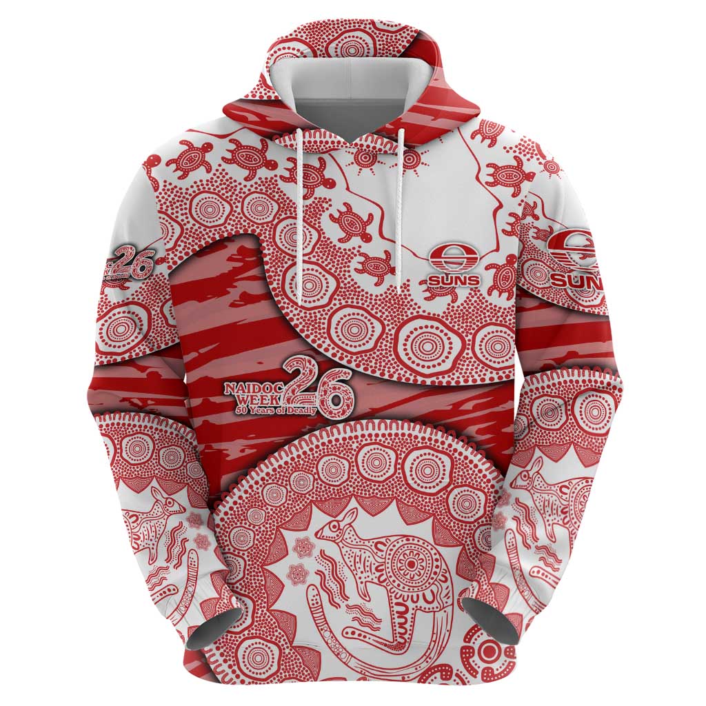 Gold Coast Suns NAIDOC Week 2026 Zip Hoodie Australian Aboriginal Dot Art Dreamtime Pattern Style