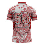 Gold Coast Suns NAIDOC Week 2026 Zipper Polo Shirt Australian Aboriginal Dot Art Dreamtime Pattern Style