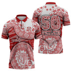 Gold Coast Suns NAIDOC Week 2026 Zipper Polo Shirt Australian Aboriginal Dot Art Dreamtime Pattern Style