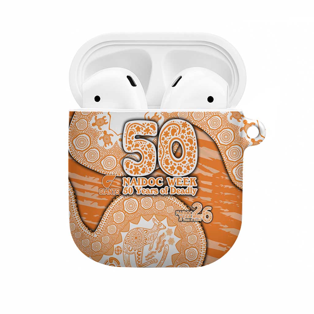GWS Giants NAIDOC Week 2026 AirPods Case Australian Aboriginal Dot Art Dreamtime Pattern Style