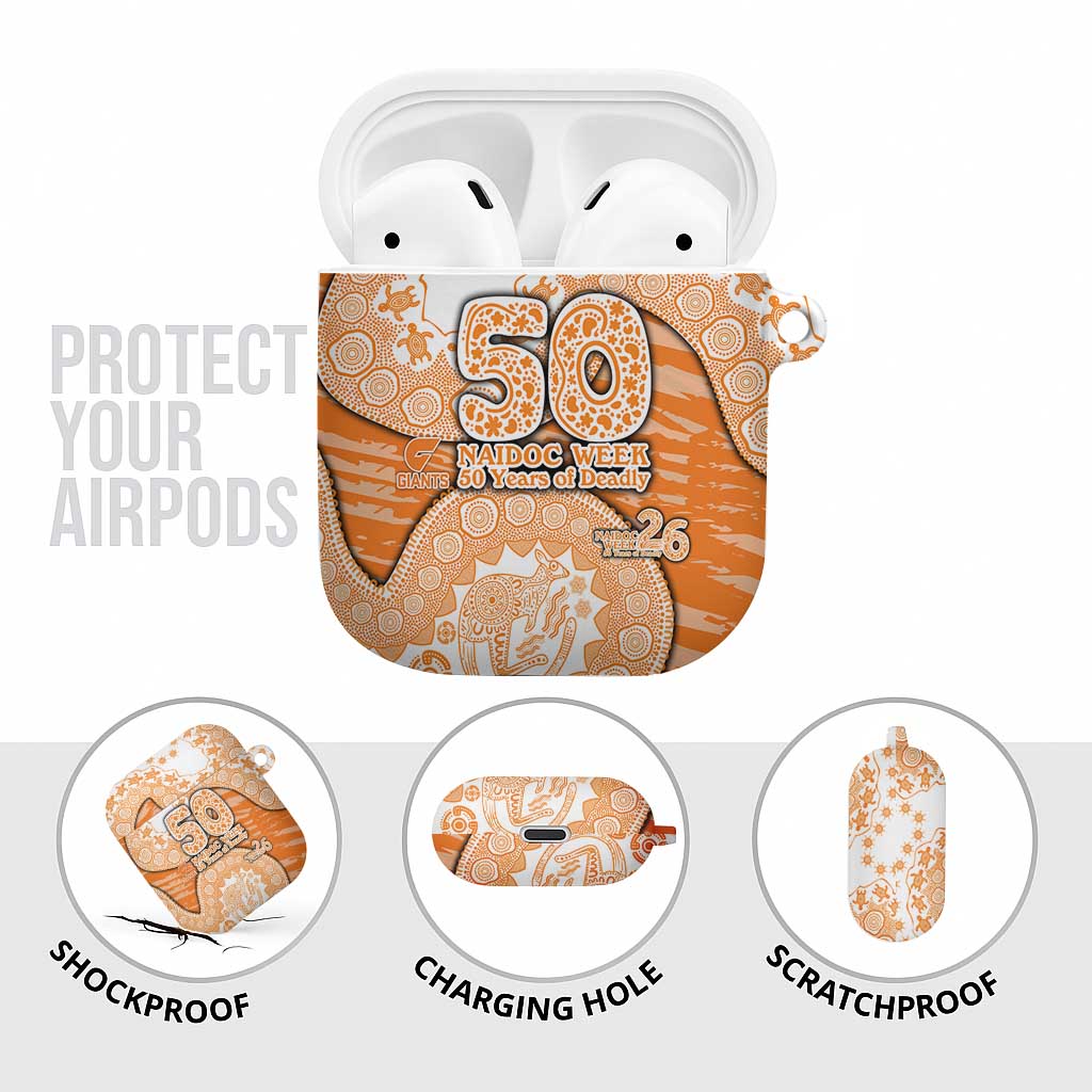 GWS Giants NAIDOC Week 2026 AirPods Case Australian Aboriginal Dot Art Dreamtime Pattern Style
