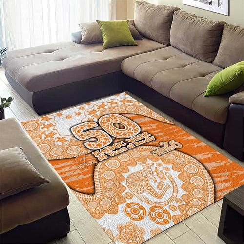 GWS Giants NAIDOC Week 2026 Area Rug Australian Aboriginal Dot Art Dreamtime Pattern Style