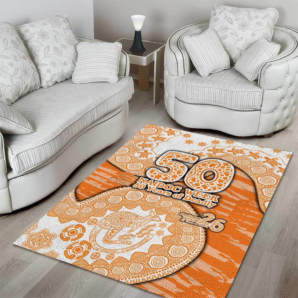 GWS Giants NAIDOC Week 2026 Area Rug Australian Aboriginal Dot Art Dreamtime Pattern Style
