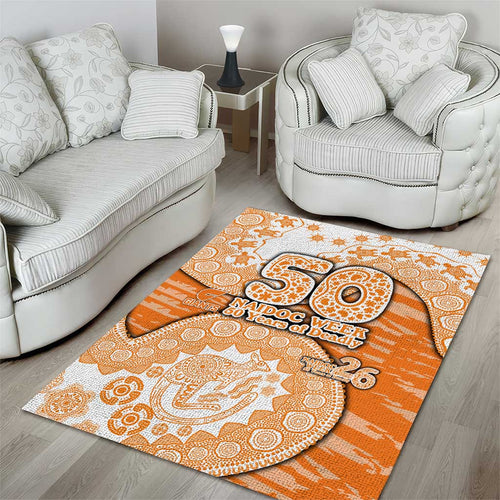 GWS Giants NAIDOC Week 2026 Area Rug Australian Aboriginal Dot Art Dreamtime Pattern Style