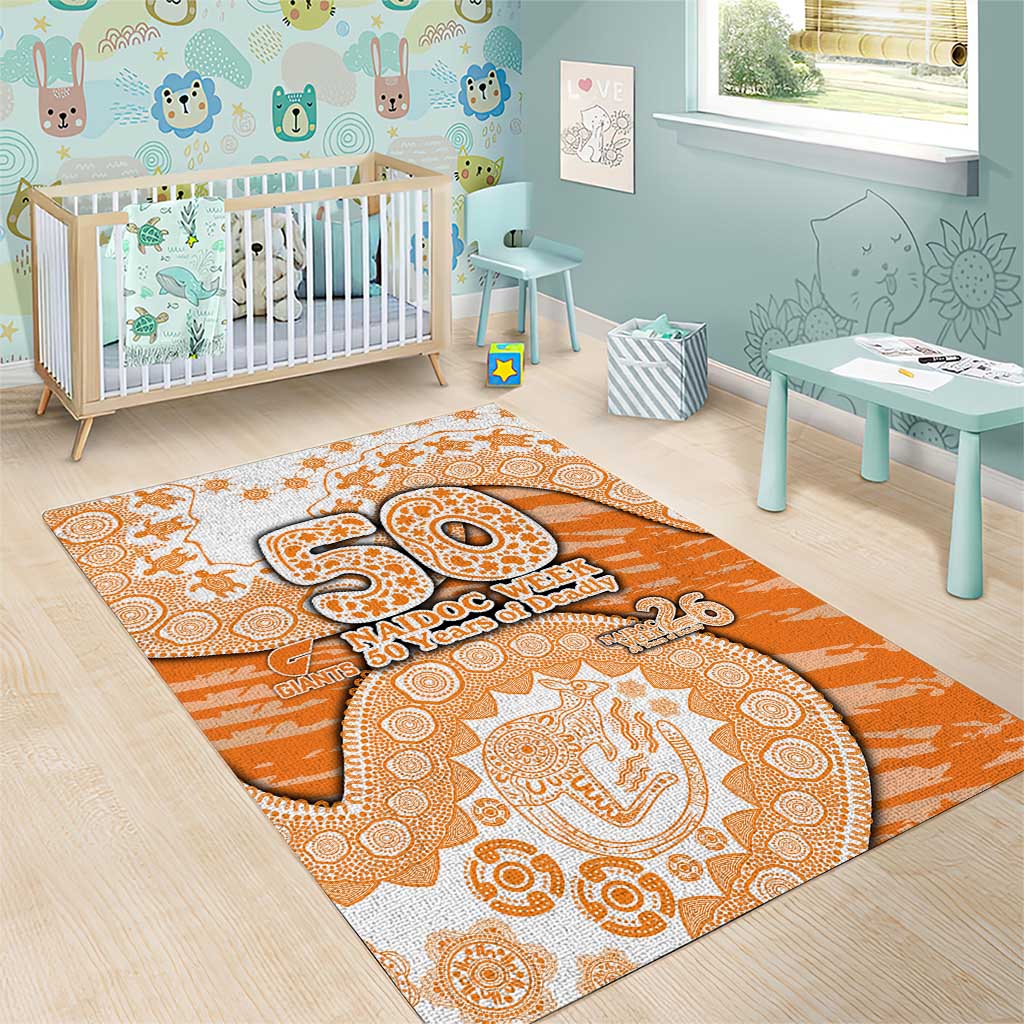 GWS Giants NAIDOC Week 2026 Area Rug Australian Aboriginal Dot Art Dreamtime Pattern Style
