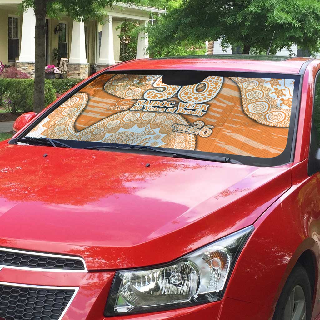 GWS Giants NAIDOC Week 2026 Auto Sun Shade Australian Aboriginal Dot Art Dreamtime Pattern Style