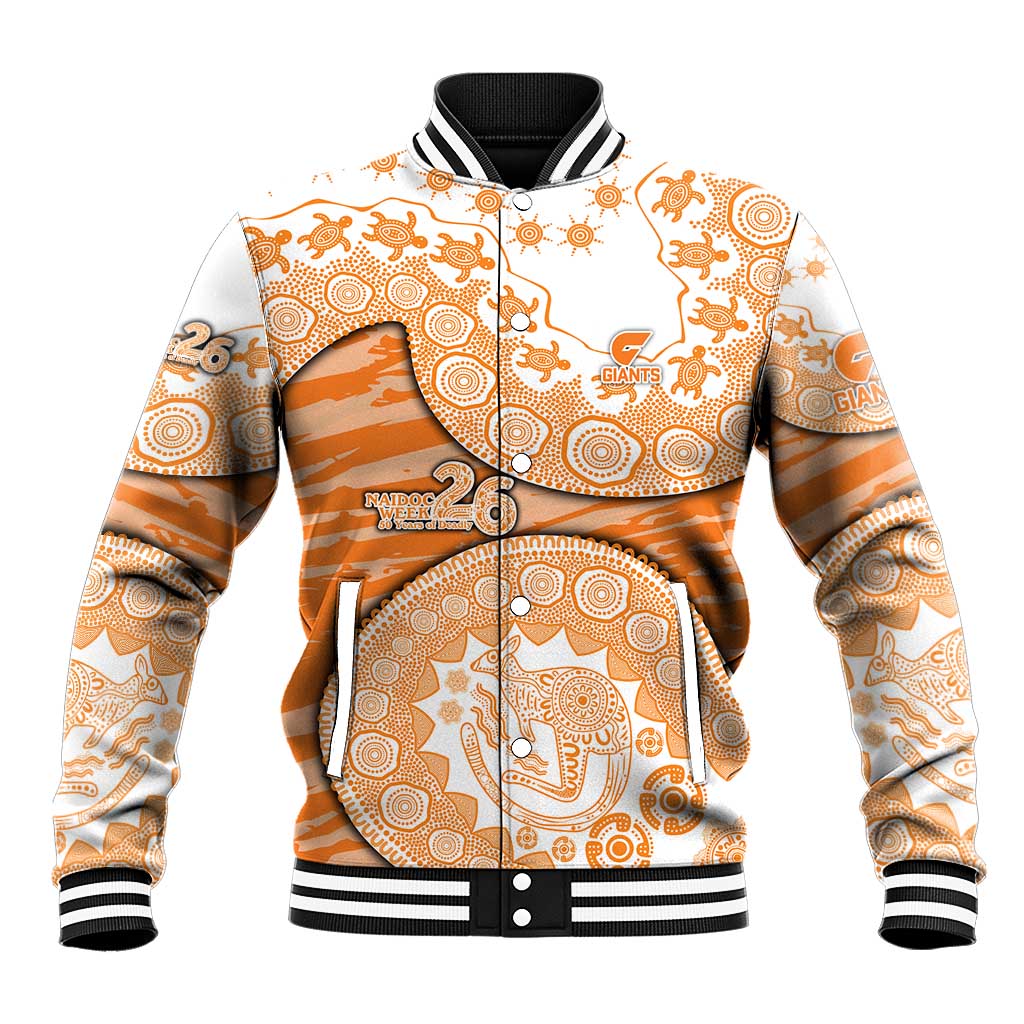 GWS Giants NAIDOC Week 2026 Baseball Jacket Australian Aboriginal Dot Art Dreamtime Pattern Style