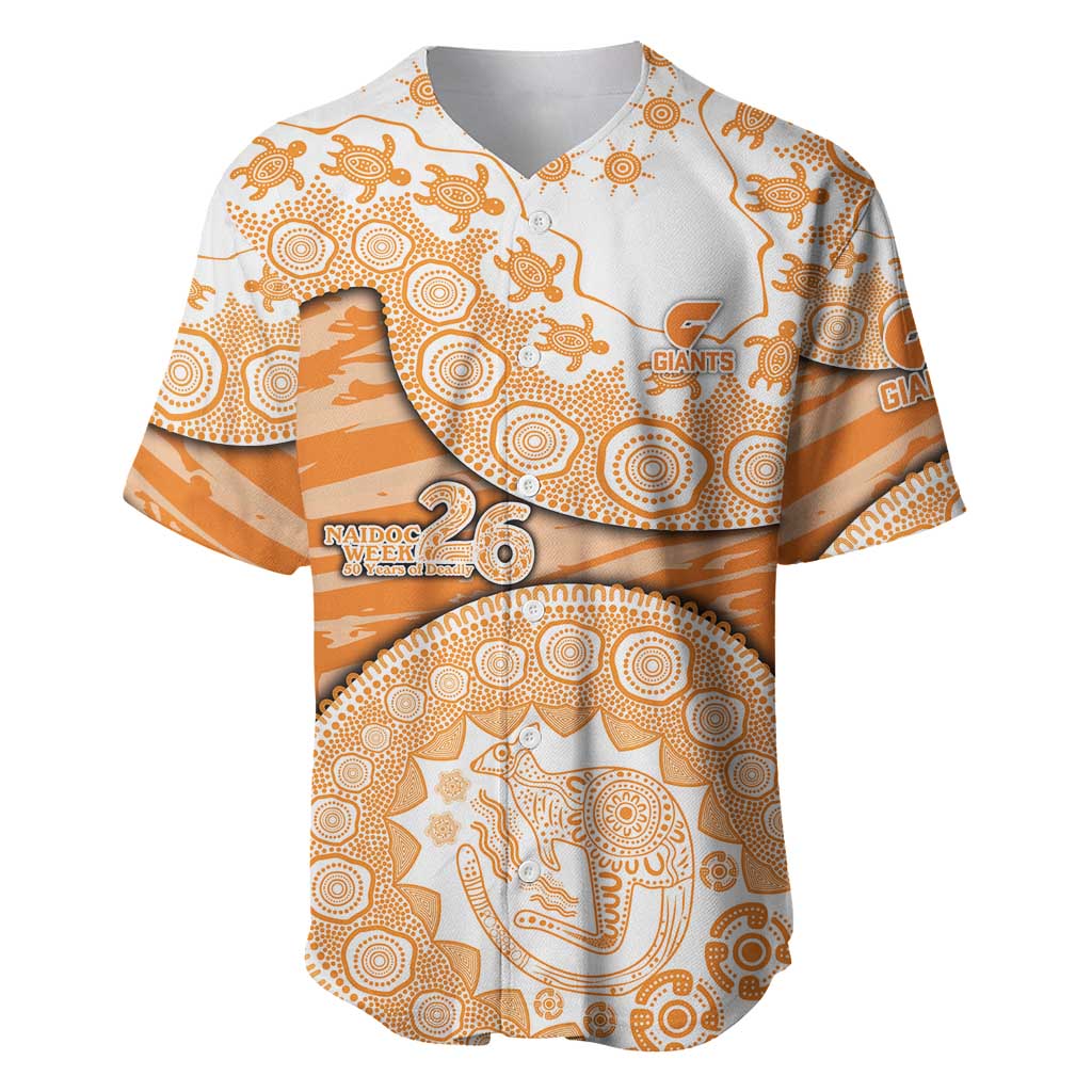 GWS Giants NAIDOC Week 2026 Baseball Jersey Australian Aboriginal Dot Art Dreamtime Pattern Style
