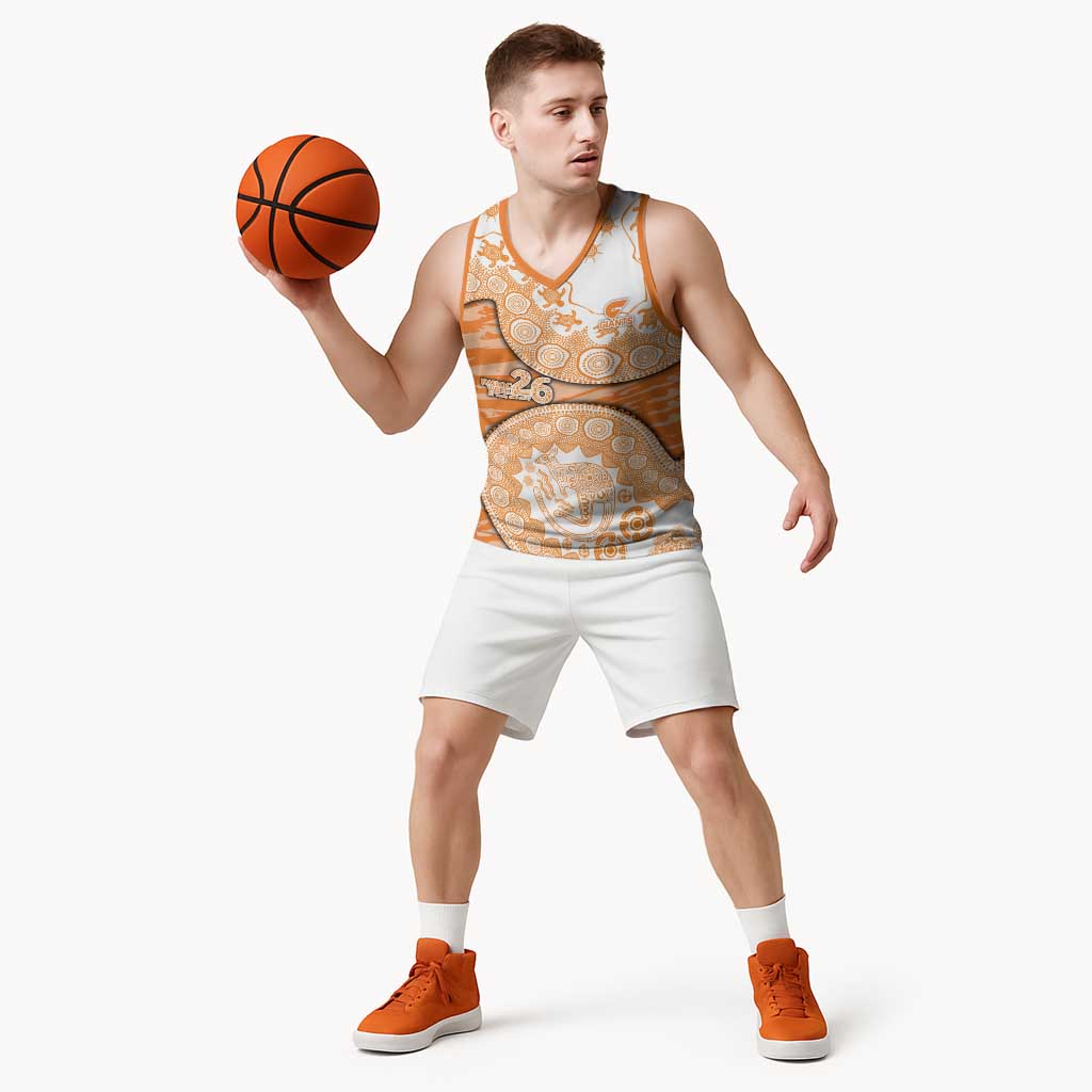 GWS Giants NAIDOC Week 2026 Basketball Jersey Australian Aboriginal Dot Art Dreamtime Pattern Style