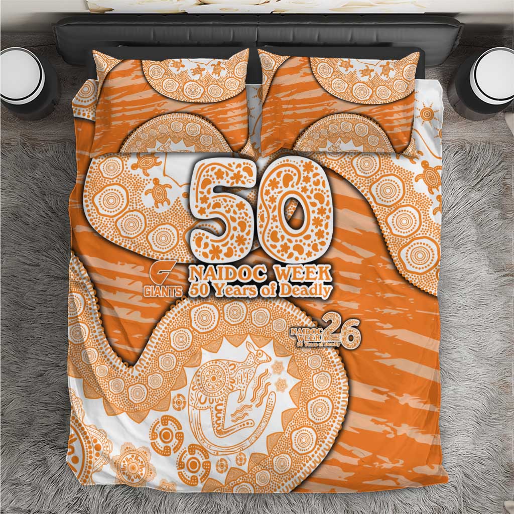 GWS Giants NAIDOC Week 2026 Bedding Set Australian Aboriginal Dot Art Dreamtime Pattern Style