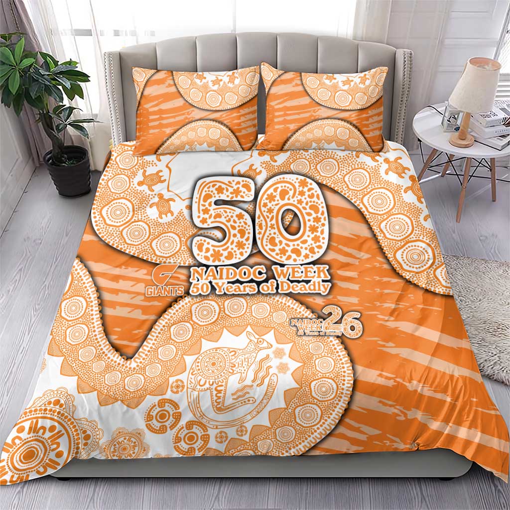 GWS Giants NAIDOC Week 2026 Bedding Set Australian Aboriginal Dot Art Dreamtime Pattern Style