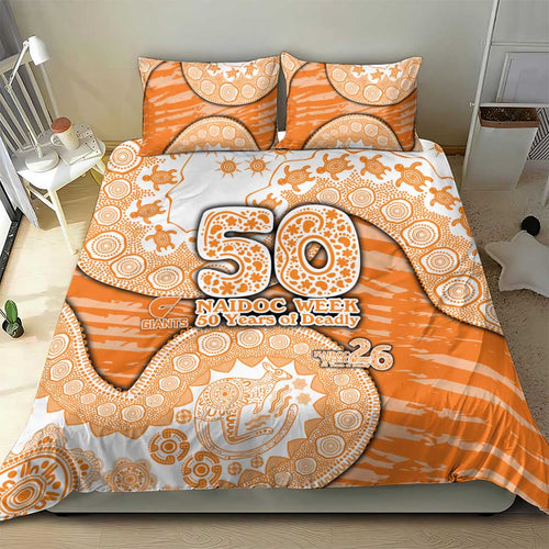 GWS Giants NAIDOC Week 2026 Bedding Set Australian Aboriginal Dot Art Dreamtime Pattern Style