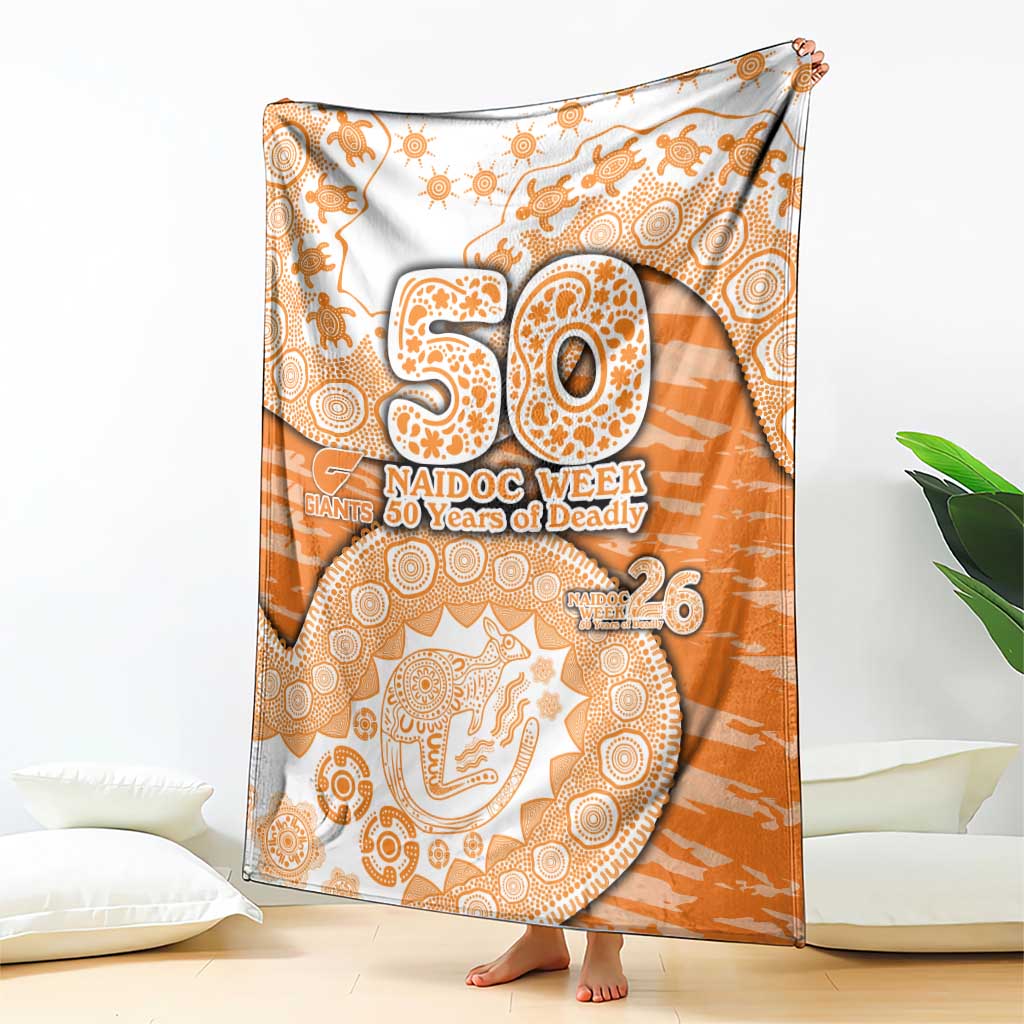 GWS Giants NAIDOC Week 2026 Blanket Australian Aboriginal Dot Art Dreamtime Pattern Style