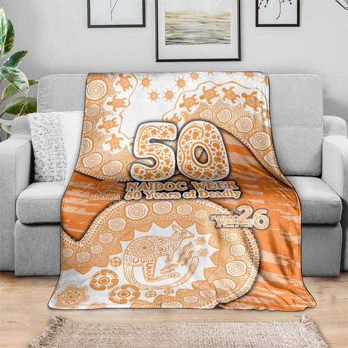 GWS Giants NAIDOC Week 2026 Blanket Australian Aboriginal Dot Art Dreamtime Pattern Style
